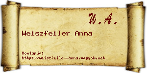 Weiszfeiler Anna névjegykártya