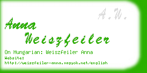 anna weiszfeiler business card